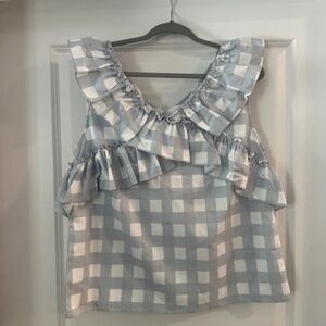 NWT Women's Michelle McDowell Gathered Goods Laura Top Blouse - Size Large